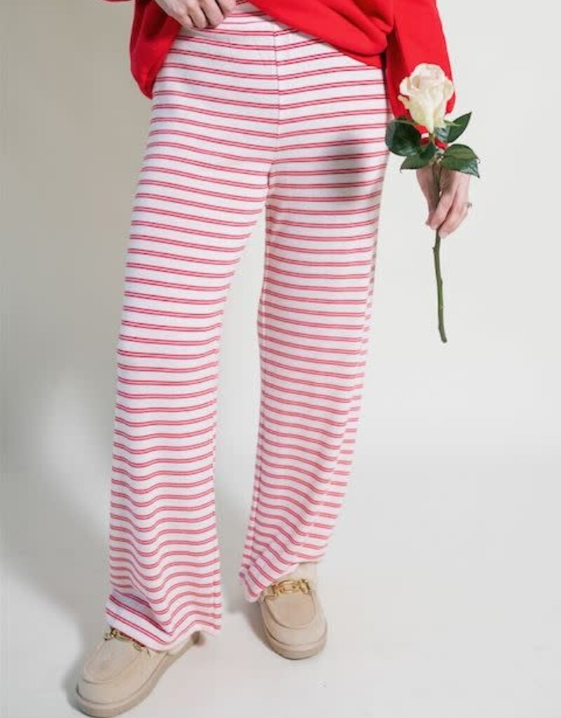 Z Supply Luxe Stripe Pant Red