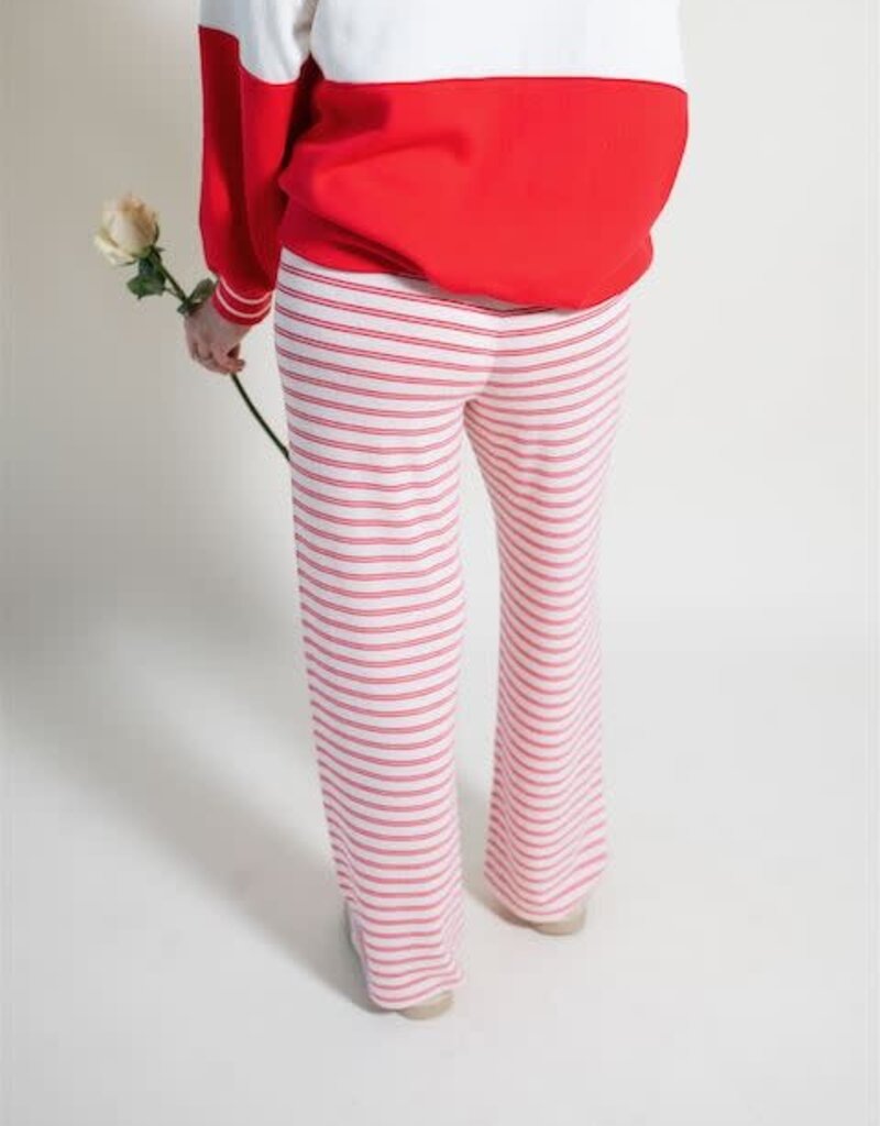 Z Supply Luxe Stripe Pant Red