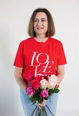 Z Supply Love You Boyfriend Tee Kiss Me Red