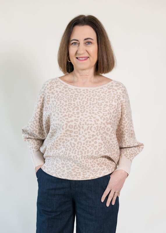 Ryu Cheetah Top Cream/Beige