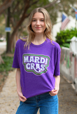 Sweet Baton Rouge Purple Groovy Mardi Gras Tee