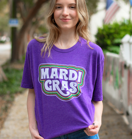 Sweet Baton Rouge Purple Groovy Mardi Gras Tee