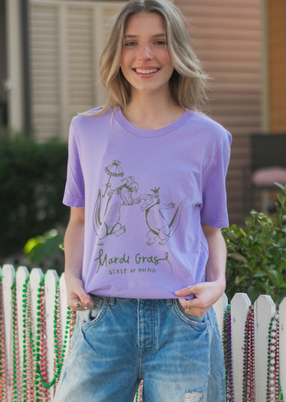 Sweet Baton Rouge Mardi Gras State of Mind Tee