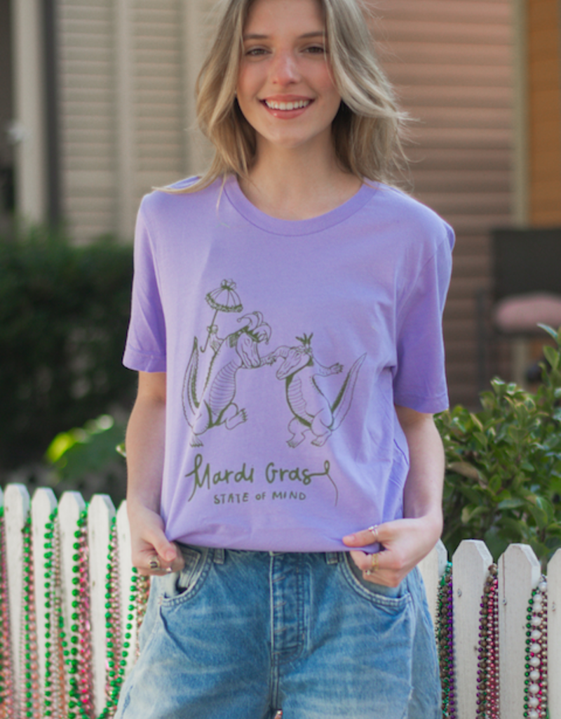 Sweet Baton Rouge Mardi Gras State of Mind Tee