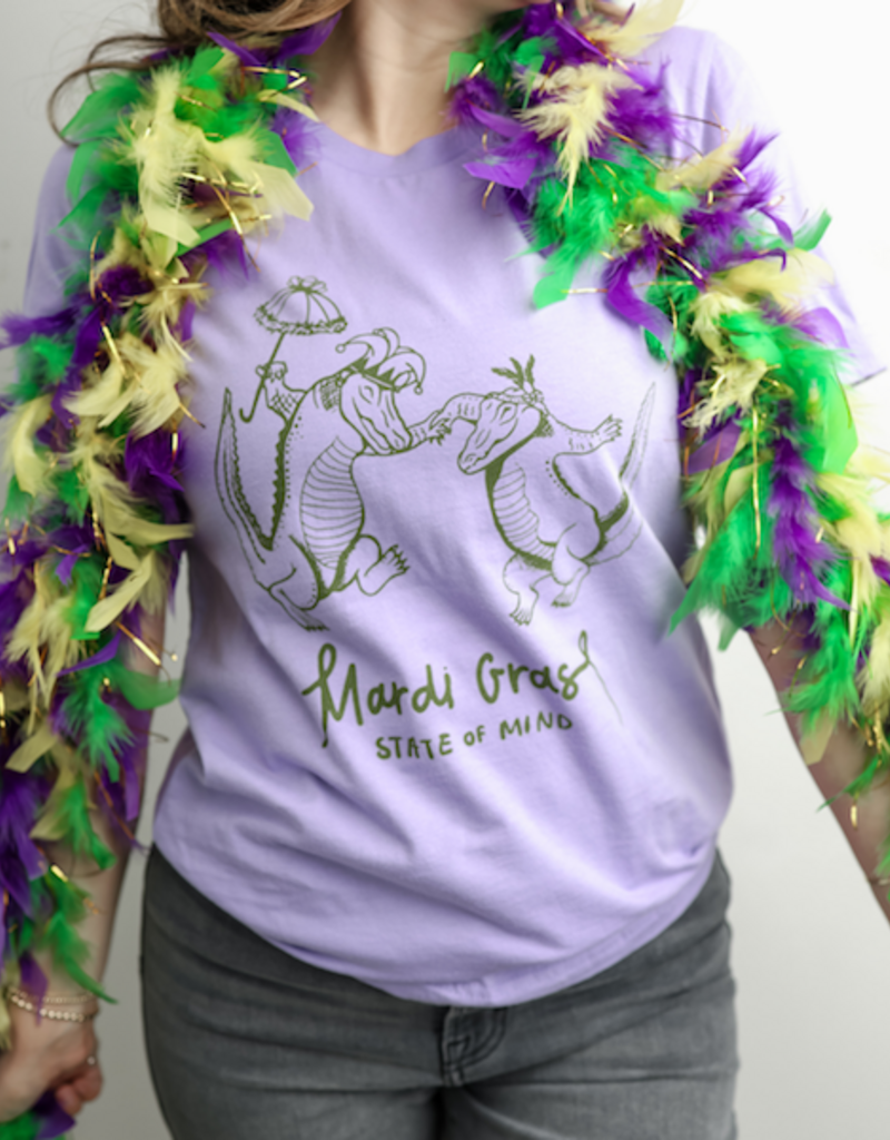 Sweet Baton Rouge Mardi Gras State of Mind Tee