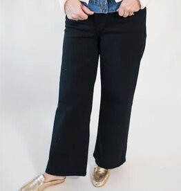 AG Jeans Saige Wide Leg Crop Super Black