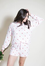 Z Supply Mira Heart L/S Top Pink Marshmallow