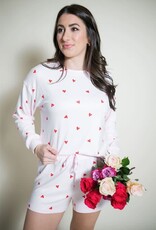 Z Supply Mira Heart L/S Top Pink Marshmallow