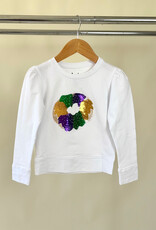 Girls Sequin King Cake Sweatshirt