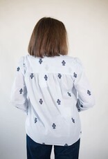 Dear John Nasrin Embroidered Blouse Blue