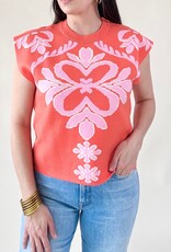 Charlotte Printed Sweater Top