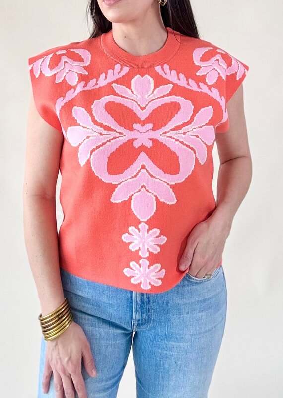 Charlotte Printed Sweater Top