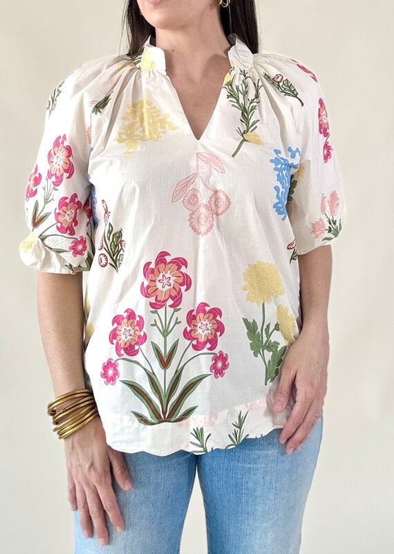 Spring Blooms Printed Blouse