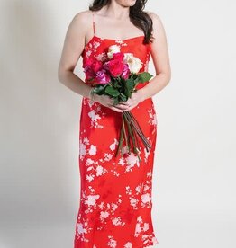 Z Supply Alyse Floral Maxi Dress Kiss Me Red