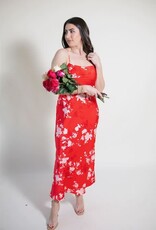 Z Supply Alyse Floral Maxi Dress Kiss Me Red
