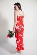 Z Supply Alyse Floral Maxi Dress Kiss Me Red