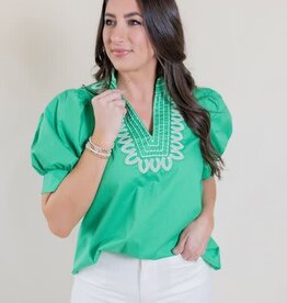 Apple A Day Embroidered Blouse