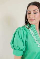 Apple A Day Embroidered Blouse