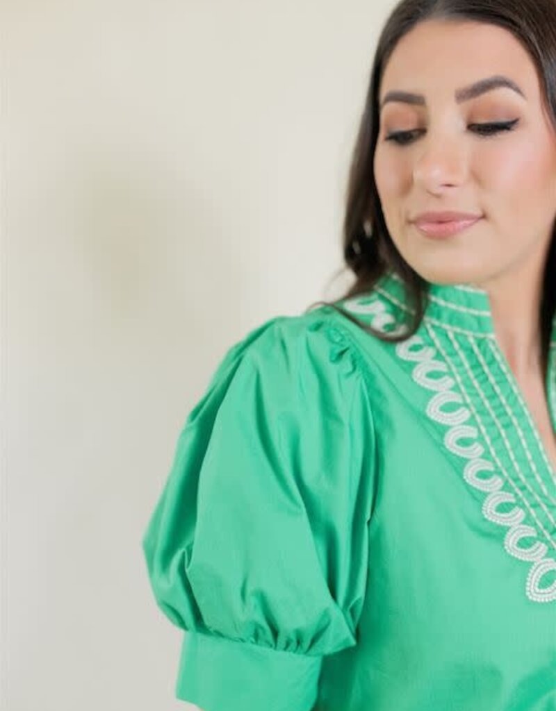 Apple A Day Embroidered Blouse