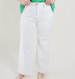 Paige Anessa Wide Leg Light Ecru