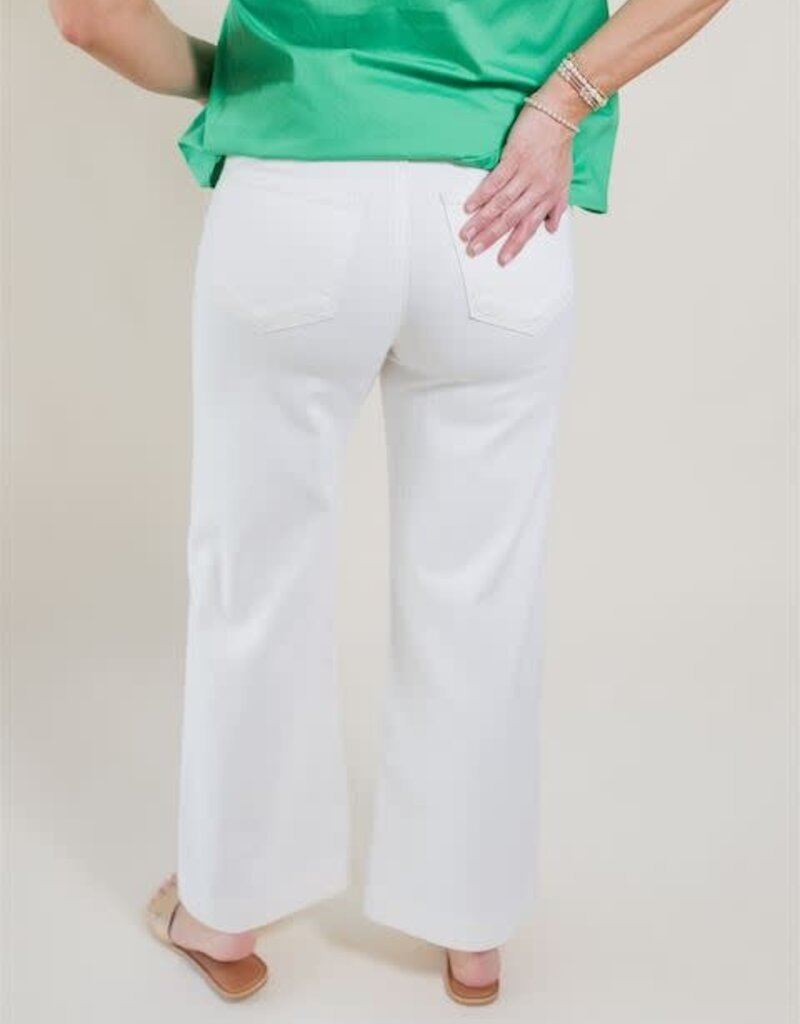 Paige Anessa Wide Leg Light Ecru