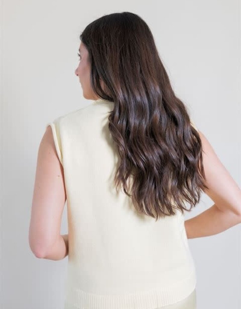 Daisy Button Up Sweater Vest