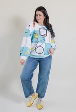 Queen of Sparkles Light Blue & White Checkered Medical Instrument Icon Sweatshirt