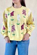 Queen of Sparkles Yellow Multi Iris Sweatshirt