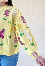 Queen of Sparkles Yellow Multi Iris Sweatshirt