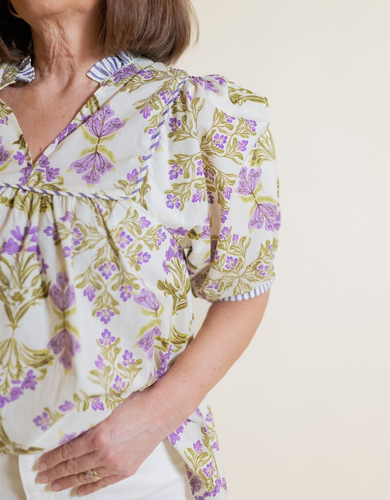 Violet Blooms Blouse