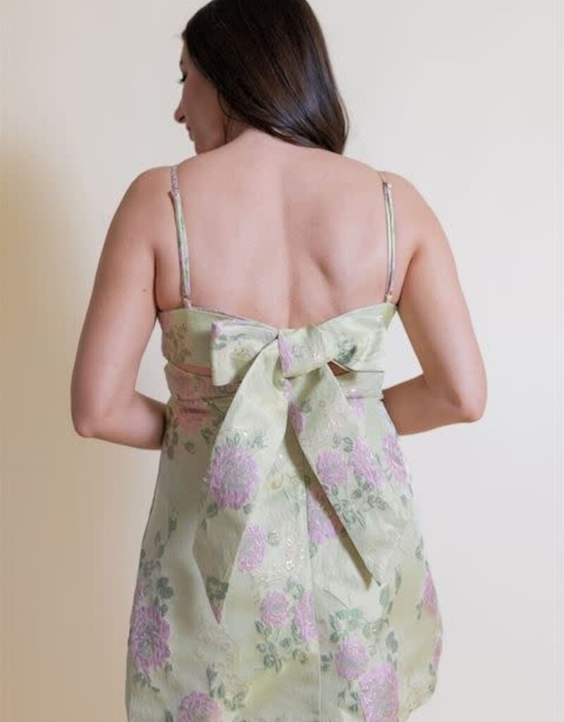 Annika Floral Jacquard Mini Dress