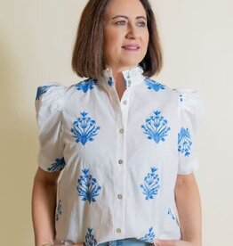 Caley Embroidered Button Up