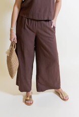 Z Supply Scout Linen Pant Chocolate Cherry