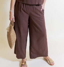 Z Supply Scout Linen Pant Chocolate Cherry
