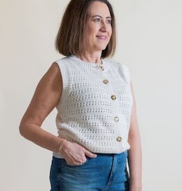 Sanctuary Pointelle Shell Vintage Ivory