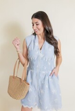 Camilla Embroidered Smocked Waist Dress