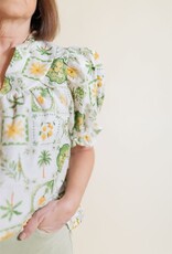 Eden Printed Blouse Green
