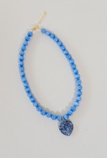 Nereyda Heart Necklace Blue