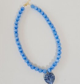 Nereyda Heart Necklace Blue