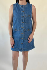 Jenny Button Front Denim Dress