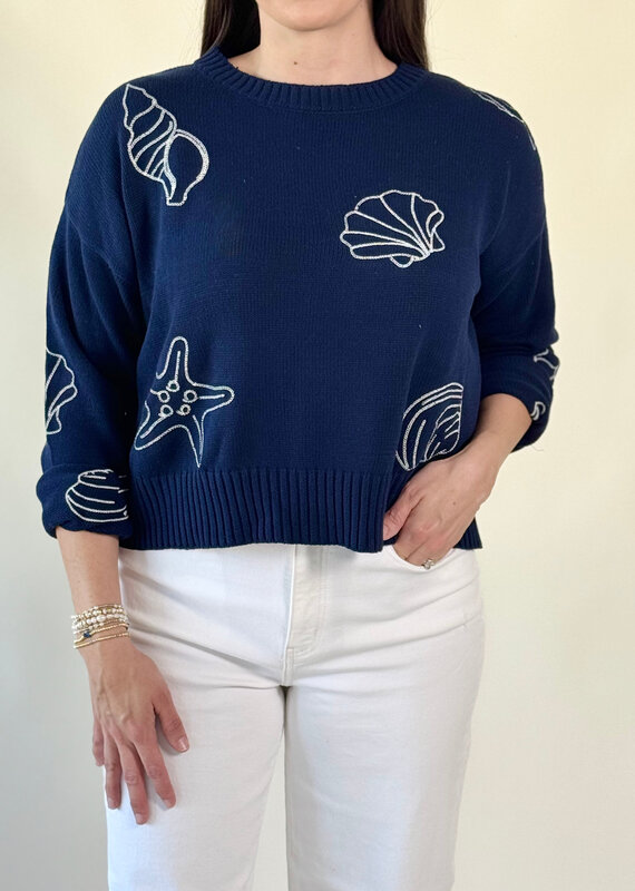 Z Supply Paradise Reef Sienna Sweater Navy