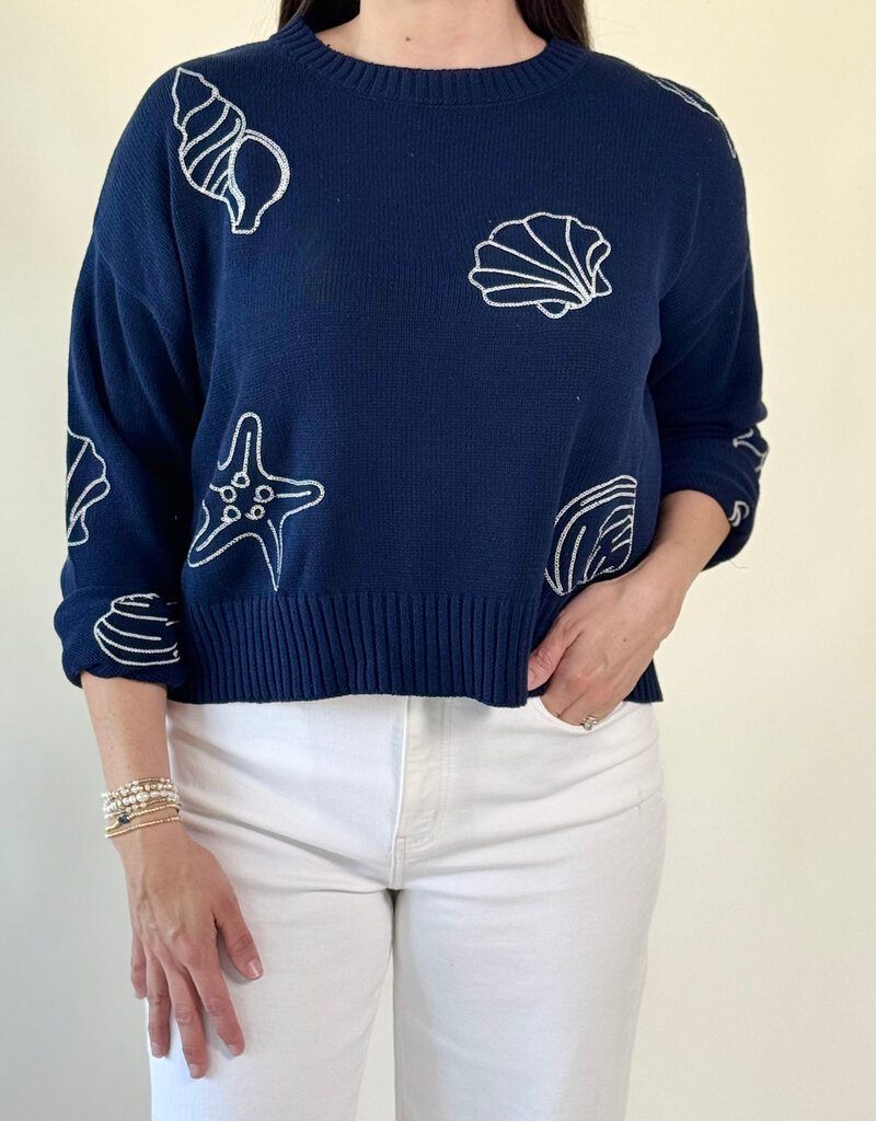 Z Supply Paradise Reef Sienna Sweater Navy