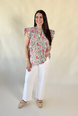 Cora Floral Button Up Blouse