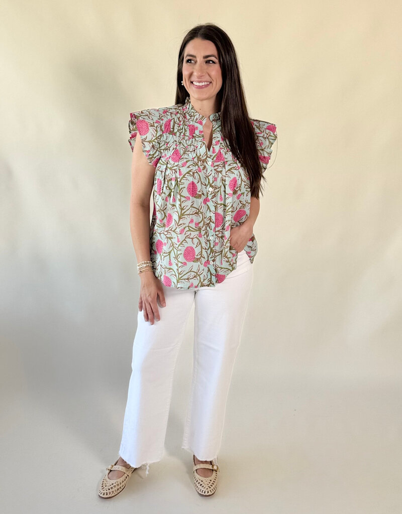 Cora Floral Button Up Blouse
