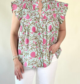 Cora Floral Button Up Blouse