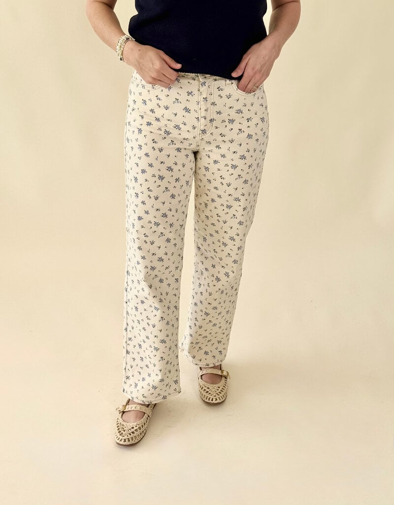 Flower Print Vintage Straight