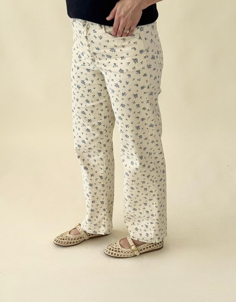 Flower Print Vintage Straight