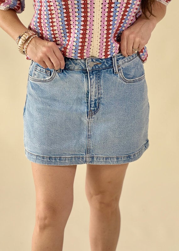 Vervet Lacy Denim Skort