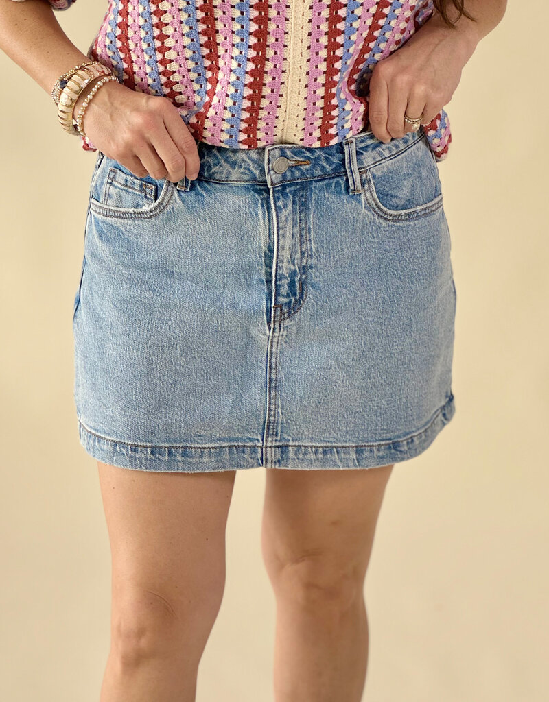 Vervet Lacy Denim Skort