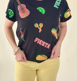 Queen of Sparkles Black Fiesta Icon Tee